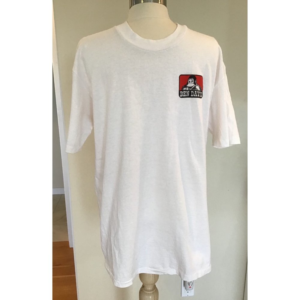 Vintage BEN DAVIS ~ PICKY PICKY PICKY ~White T Shirt Size L EUC